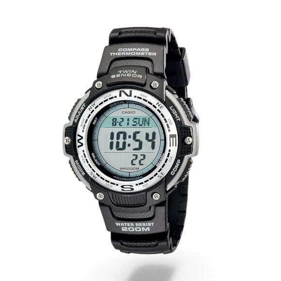 Casio SGW100-1V Mens Sport Watch Digital Compass Twin Sensor WR 200M Multi-Alarm - Picture 1 of 6